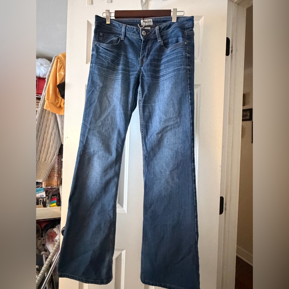 Mudd Women's Dark Blue Flared Jeans